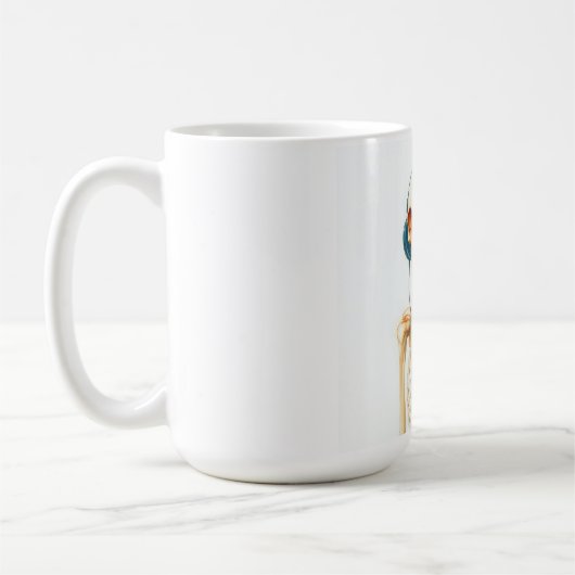 Skelet met koptelefoon koffiemok (Links)