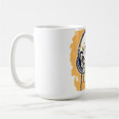Skelet met koptelefoon koffiemok (Links)