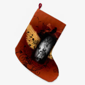 Skelet met kraai grote kerstsok (Voorkant (Hangend))