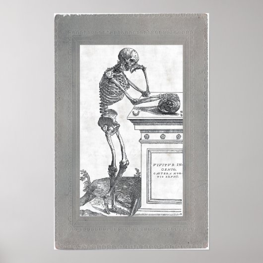 Skelet met Poster van de schedel (Voorkant)