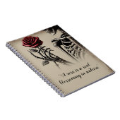 skelet met rode roos notitieboek (Rechterzijde)