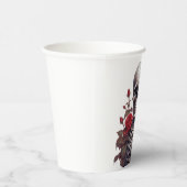 Skelet met rode rozen papieren bekers (Rechts)