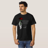 Skelet met roos t-shirt (Voorkant volledig)