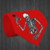 skelet met Rozen Stropdas
