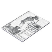 Skelet met schedelnotebook notitieboek (Linkerzijde)