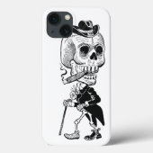 Skelet met sigaar Case-Mate iPhone case (Achterkant)