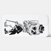Skelet met sigaar Case-Mate iPhone case (Achterkant (horizontaal))