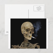 Skelet met sigaret briefkaart (Voorkant / Achterkant)