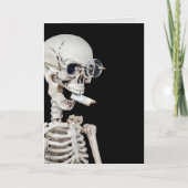 Skelet met sigaret kaart (Voorkant)