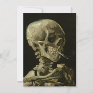 Skelet met sigaret van Van Gogh Kaart