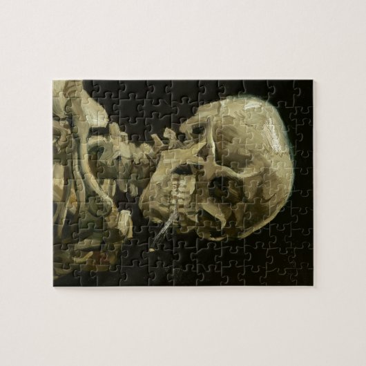 Skelet met sigaret van Van Gogh Legpuzzel (Horizontaal)