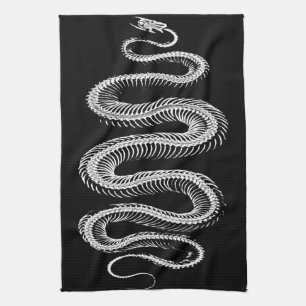 Skelet met slangen theedoek