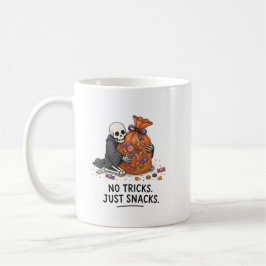 Skelet met snoepzak Leuke Halloween-illustratie Koffiemok