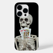 Skelet met speelkaarten Case-Mate iPhone case (Achterkant)