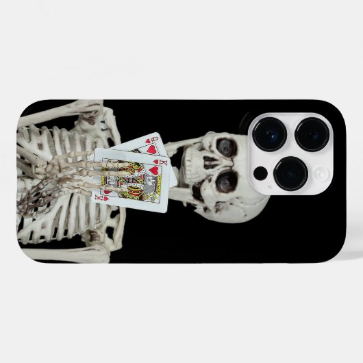 Skelet met speelkaarten Case-Mate iPhone case (Achterkant (horizontaal))