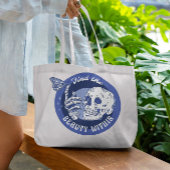 Skelet met vlinder tote bag