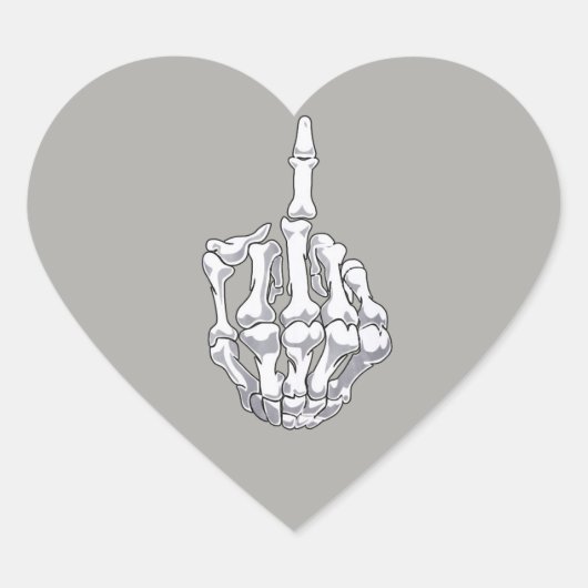 Skelet middelvinger Stickers (Voorkant)
