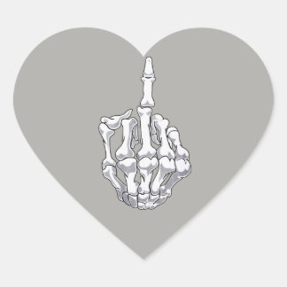 Skelet middelvinger Stickers