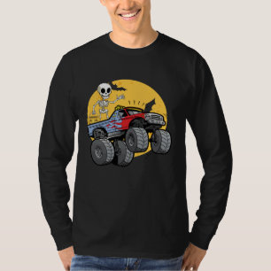 Skelet Monster Truck Maan Snoep Peuter Jongens Hal T-shirt