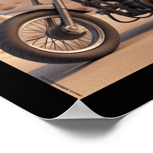 Skelet Motorcycle Poster (Hoek)