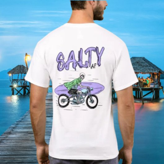 Skelet Motorcycle van Salty AF T-shirt