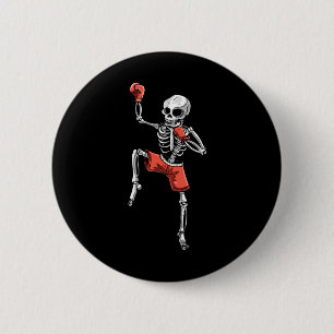 Skelet Muay Thai Halloween Kickboksen MMA Fighte Ronde Button 5,7 Cm