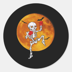 Skelet Muay Thai Halloween Kickboksen Mma Ronde Sticker
