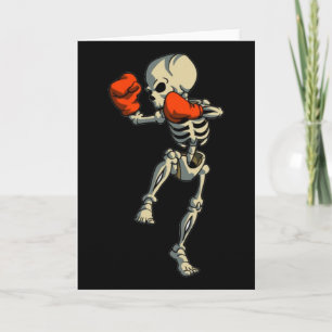 Skelet Muay Thai Halloween Kickboksen Mma Vechters Kaart