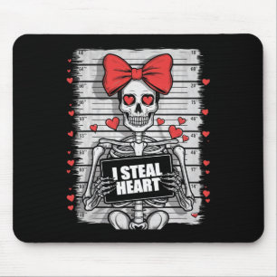 Skelet Mugshot Ik Steel Harten Skelet Valentijn Muismat
