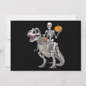 Skelet Mummie Dinosaurus T rex Halloween Kaart (Voorkant)