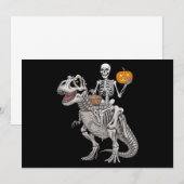 Skelet Mummie Dinosaurus T rex Halloween  Kaart (Voorkant / Achterkant)