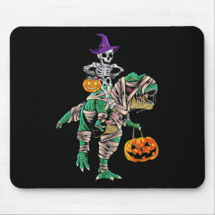 Skelet Mummy Dinosaurus T Rex Halloween Voor Jonge Muismat