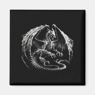 Skelet Mythische Draak Ademend Vuur Fantasy Ha Magneet