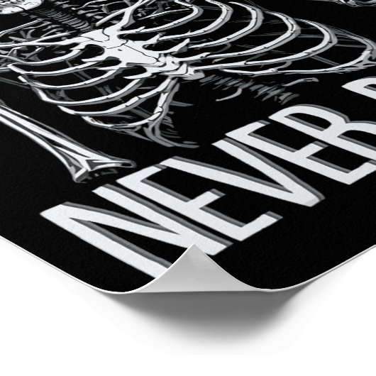 Skelet Nooit Beter Halloween Skull Outfit Sarca Poster (Hoek)