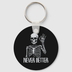 Skelet Nooit Beter Halloween Skull Outfit Sarca Sleutelhanger