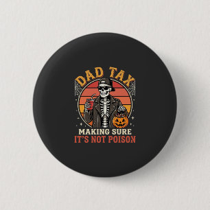 Skelet Ontwerp voor Vaderbelasting Halloween Snoep Ronde Button 5,7 Cm
