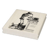 Skelet op begraafplaats met schedel Rubber Kunstst Rubberstempel (Stempel)