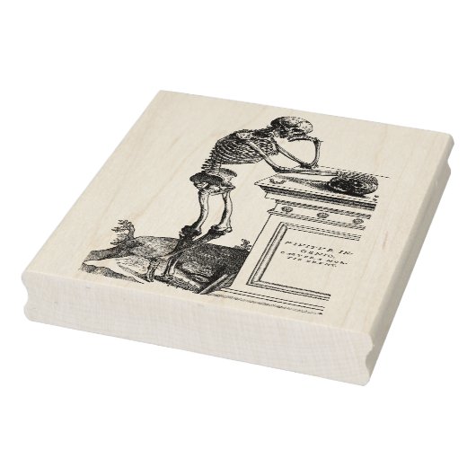 Skelet op begraafplaats met schedel Rubber Kunstst Rubberstempel (Stempel)
