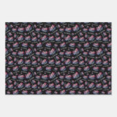 Skelet op Biseksuele Vlagkleuren Achtergrond Inpakpapier Vel (Voorkant 3)