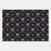 Skelet op Biseksuele Vlagkleuren Achtergrond Inpakpapier Vel (Voorkant 2)