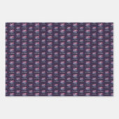 Skelet op Biseksuele Vlagkleuren Achtergrond Inpakpapier Vel (Voorkant)