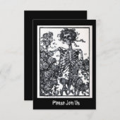  skelet op dag van de dode halloween kaart (Voorkant / Achterkant)