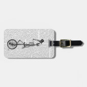 Skelet op de Unicycle Bagagelabel (Voorkant horizontaal)