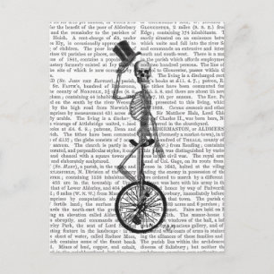 Skelet op de Unicycle Briefkaart