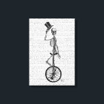 Skelet op de Unicycle Canvas Afdruk<br><div class="desc">Mode en beeldmateriaal</div>