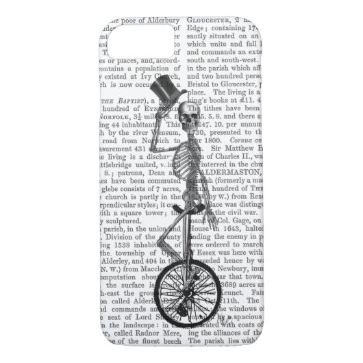 Skelet op de Unicycle Case-Mate iPhone Case (Achterkant)