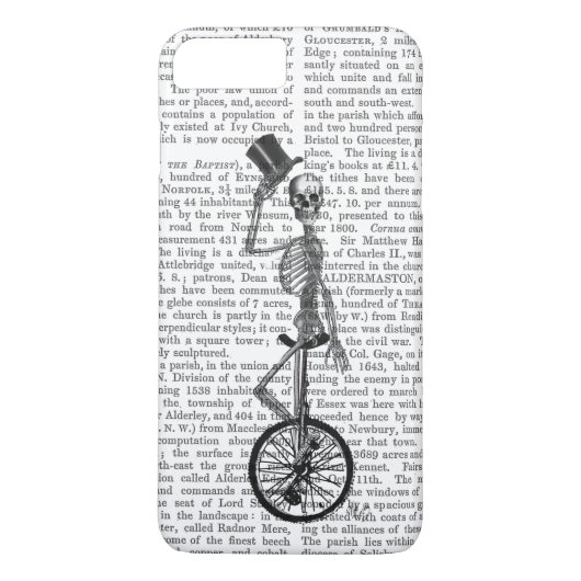 Skelet op de Unicycle Case-Mate iPhone Case (Achterkant)