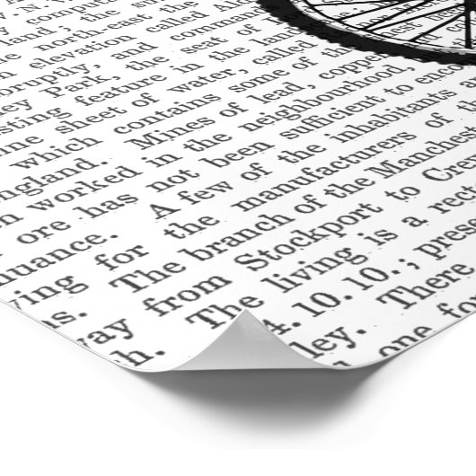 Skelet op de Unicycle Poster (Hoek)