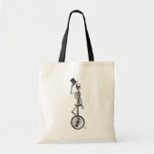 Skelet op de Unicycle Tote Bag (Voorkant)