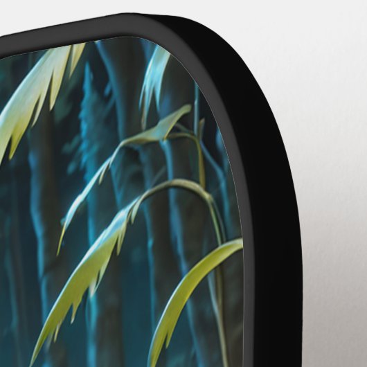 Skelet op een helikopter gemonteerd met een wolf h pickleball paddle (Links Detail)